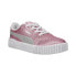 Фото #3 товара Puma Carina 2.0 Glitter Lace Up Toddler Girls Pink Sneakers Casual Shoes 391413