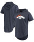 ფოტო #1 პროდუქტის Men's Navy Denver Broncos Primary Logo Tri-Blend Hoodie T-shirt