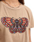 Women's Multi-Color-Butterfly-Graphic Classic Cotton T-Shirt