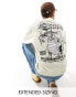 Фото #3 товара ASOS DESIGN oversized sweatshirt in beige with cartoon skate back print