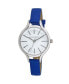 ფოტო #1 პროდუქტის Women's Blue Grosgrain Strap Watch 32mm