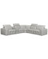 Фото #3 товара CLOSEOUT! Haigan 6-Pc. Leather "L" Shape Sectional Sofa with 3 Power Recliners, Created for Macy's