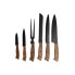 Фото #1 товара Столовый набор ножей Home ESPRIT Чёрный Нержавеющая сталь акация 4 x 1 x 33 см 6 Предметов