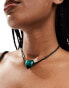 Фото #4 товара 8 Other Reasons cord necklace with blue jade heart