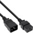 Фото #2 товара InLine power cable C19 / C20 3-pin IEC male / female black 7.5m
