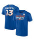 Фото #1 товара Men's Mathew Barzal Royal New York Islanders Authentic Pro Prime Name and Number T-shirt
