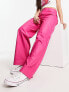 Фото #1 товара Only Hope high waisted faux leather trousers in bright pink