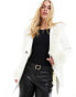 River Island faux fur robe jacket in cream