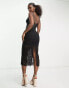 Фото #4 товара Bardot Olina lace corset midi dress in black