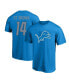 Фото #1 товара Men's Amon-Ra St. Brown Blue Detroit Lions Big and Tall Player Name and Number T-shirt