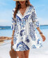 Women's Floral Paisley Print Lace Beach Dress