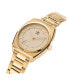 ფოტო #4 პროდუქტის Unisex Three Hand Code Two Gold-Tone Stainless Steel Bracelet Watch 38mm