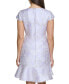 Фото #2 товара Платье женское Kensie Jacquard Fit & Flare V-образным вырезом