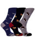 ფოტო #1 პროდუქტის Women's Animal Kingdom Bundle W-Cotton Novelty Crew Socks with Seamless Toe Design, Pack of 3