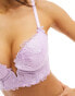 New look lace embroidered bra in lilac