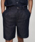 Фото #4 товара Men's Cotton Denim Effect Bermuda Shorts