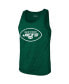 Фото #3 товара Men's Threads Aaron Rodgers Green New York Jets Player Name and Number Tri-Blend Tank Top