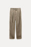 Zw collection linen trousers with darts