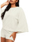 ფოტო #3 პროდუქტის Women's Bailey Sweatshirt & Short Set