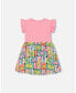 ფოტო #1 პროდუქტის Girl Organic Cotton Jersey Bi-Dress Printed Fruits Square - Child