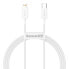 Kabel przewód do iPhone USB Typ C - Lightning Power Delivery 20W 1m biały