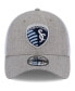 Фото #3 товара Men's Heather Gray, White Sporting Kansas City 39THIRTY Trucker Flex Hat