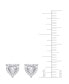 ფოტო #4 პროდუქტის Diamond Heart Halo Stud Earrings (1/4 ct. t.w.) in Sterling Silver