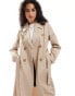 Фото #4 товара Pimkie belted longline trench coat in ecru