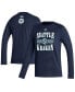 ფოტო #1 პროდუქტის Men's Navy Seattle Kraken Reverse Retro 2.0 Fresh Playmaker Long Sleeve T-shirt