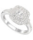 ფოტო #1 პროდუქტის 3/4 ct. t.w. Round & Baguette Shape Diamond Ring in 14k White Gold