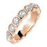 Gold-plated steel ring with clear Cerchi SAKM39 crystals
