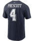 Men's Dak Prescott Navy Dallas Cowboys Name and Number T-shirt Синий, L - фото #3