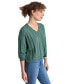 ფოტო #3 პროდუქტის Women's V-Neck Cable-Knit Sweater