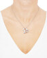 ფოტო #2 პროდუქტის Lab Grown Diamond Double Heart Pendant Necklace (1 ct. t.w.) in Sterling Silver, 16" + 2" extender