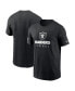 Фото #3 товара Men's Black Las Vegas Raiders Sideline Performance T-shirt