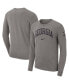 ფოტო #1 პროდუქტის Men's Heather Gray Georgia Bulldogs Arch 2-Hit Long Sleeve T-shirt