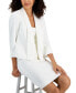 ფოტო #3 პროდუქტის Women's Stretch Pique Shawl-Collar Open-Front Jacket