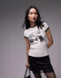 Topshop graphic license sonic youth longline tee ecru