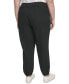 Фото #2 товара Plus Size Minimal Logo Tape Drawstring Sweatpants