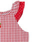 ფოტო #3 პროდუქტის Toddler Girls Strawberry Flutter Sleeve Seersucker Dress