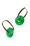Willow — Green jade stone hoop earrings