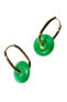 Фото #5 товара Willow — Green jade stone hoop earrings