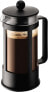 Фото #2 товара Bodum 1.0 Litre Borosilicate Glass Kenya 8 Cup Coffee Maker, Black