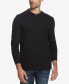 ფოტო #1 პროდუქტის Men's Long Sleeve Brushed Jersey Henley T-shirt