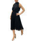 ფოტო #3 პროდუქტის Women's Smocked-Waist Plisse Midi Dress