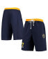 Фото #2 товара Men's Jamal Murray Navy Denver Nuggets Big and Tall French Terry Name and Number Shorts