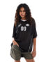 COLLUSION oversized v neck monochrome football star t-shirt