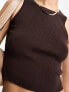 Фото #5 товара Pacsun fine gauge knitted vest in coffee bean