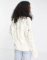 ASOS DESIGN hand knitted cable jumper in cream Бежевый, XS - EU 32-34 - фото #2