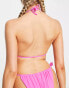 Фото #4 товара ASOS DESIGN mix and match triangle bikini top in bright pink